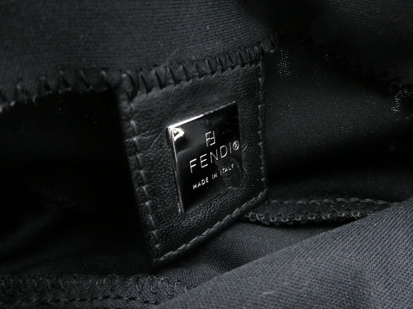 FENDI Mamma nylon and leather shoulder bag
