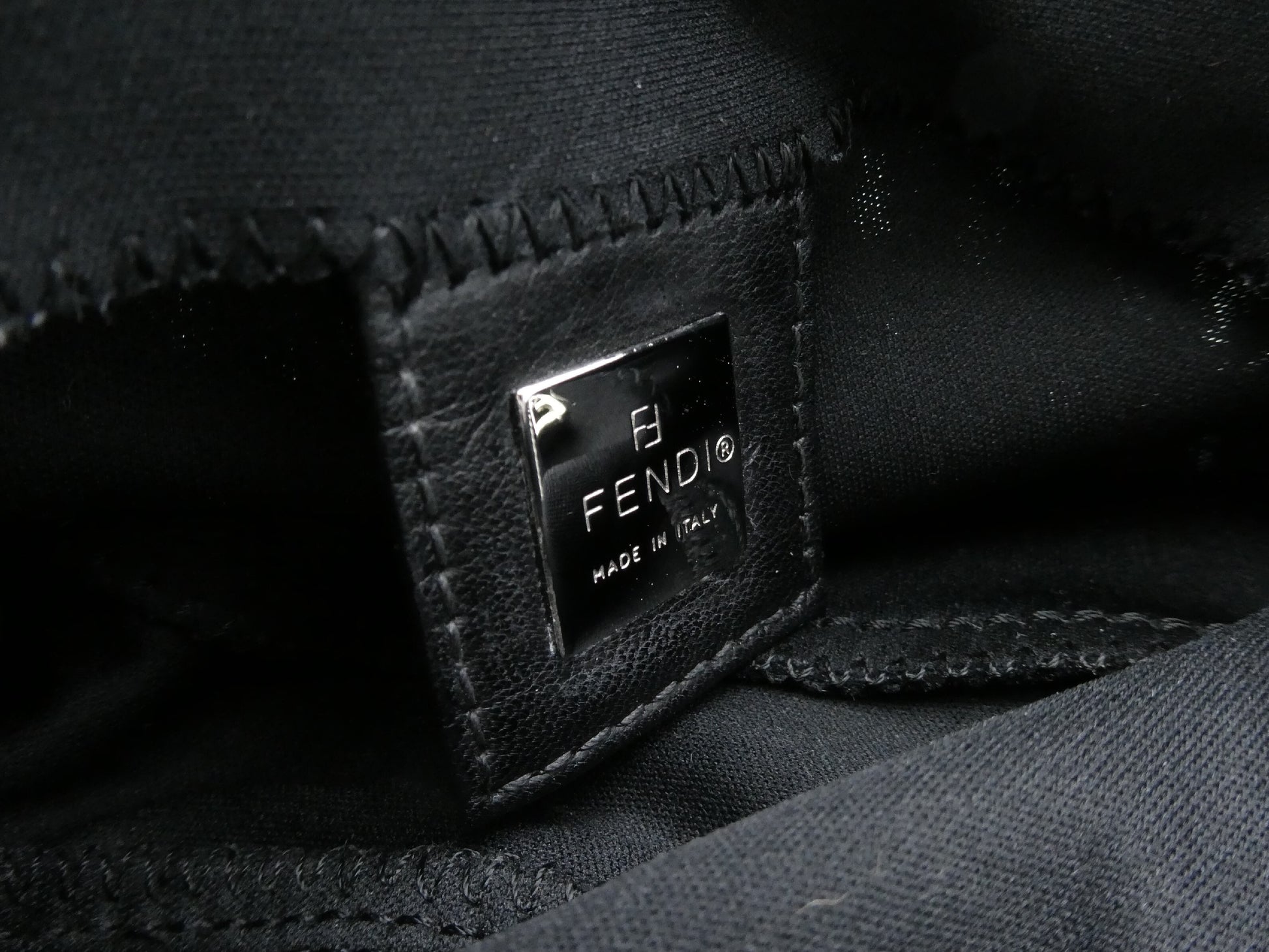 FENDI Mamma nylon and leather shoulder bag