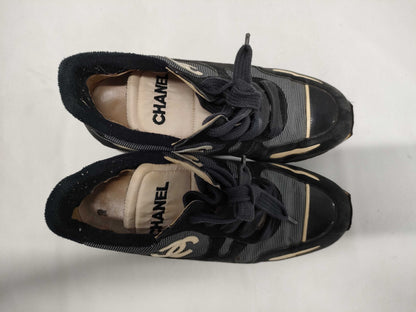 CHANEL Coco Mark Sneakers Heel Sneakers