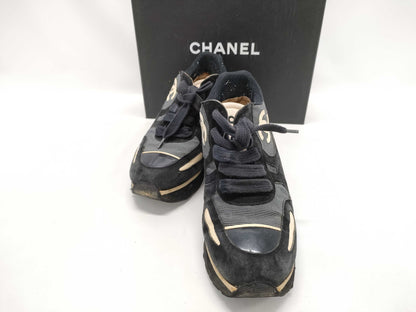 CHANEL Coco Mark Sneakers Heel Sneakers