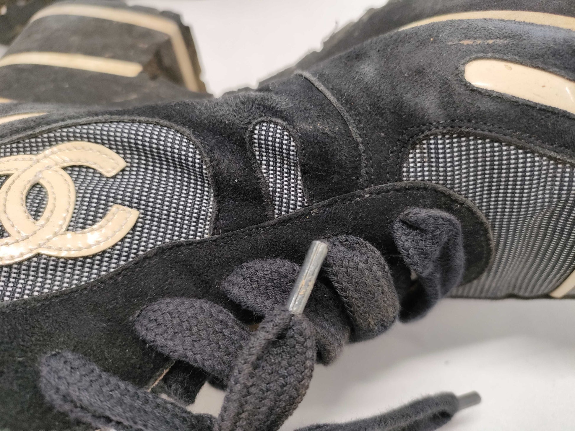 CHANEL Coco Mark Sneakers Heel Sneakers