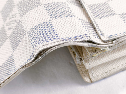 LOUIS VUITTON N61735 Damier Azur Louis Vuitton Damier Azur Portefeuille Sarah Wallet