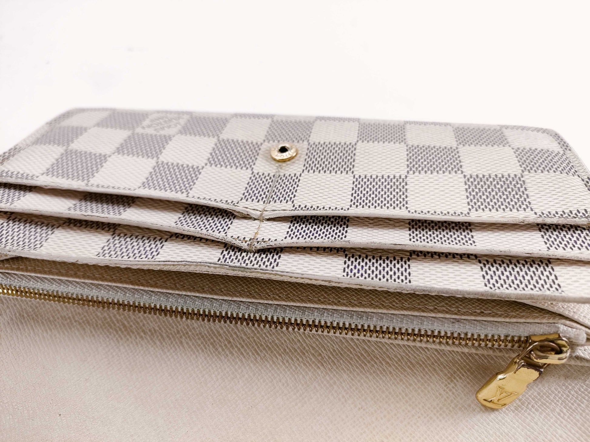 LOUIS VUITTON N61735 Damier Azur Louis Vuitton Damier Azur Portefeuille Sarah Wallet