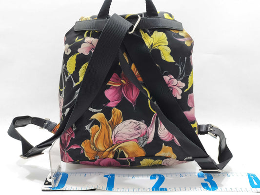 PRADA Nylon Prada Flower Nylon Backpack