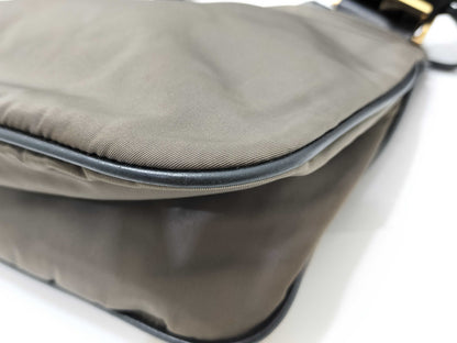 PRADA Nylon Prada Triangle Logo Nylon Shoulder Bag