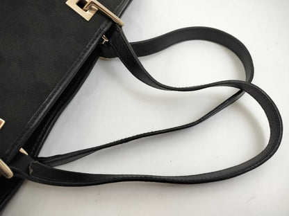 GUCCI GG Canvas GUCCI Gucci Canvas Leather Tote Bag Tote Bag