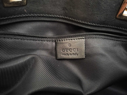 GUCCI GG Canvas GUCCI Gucci Canvas Leather Tote Bag Tote Bag