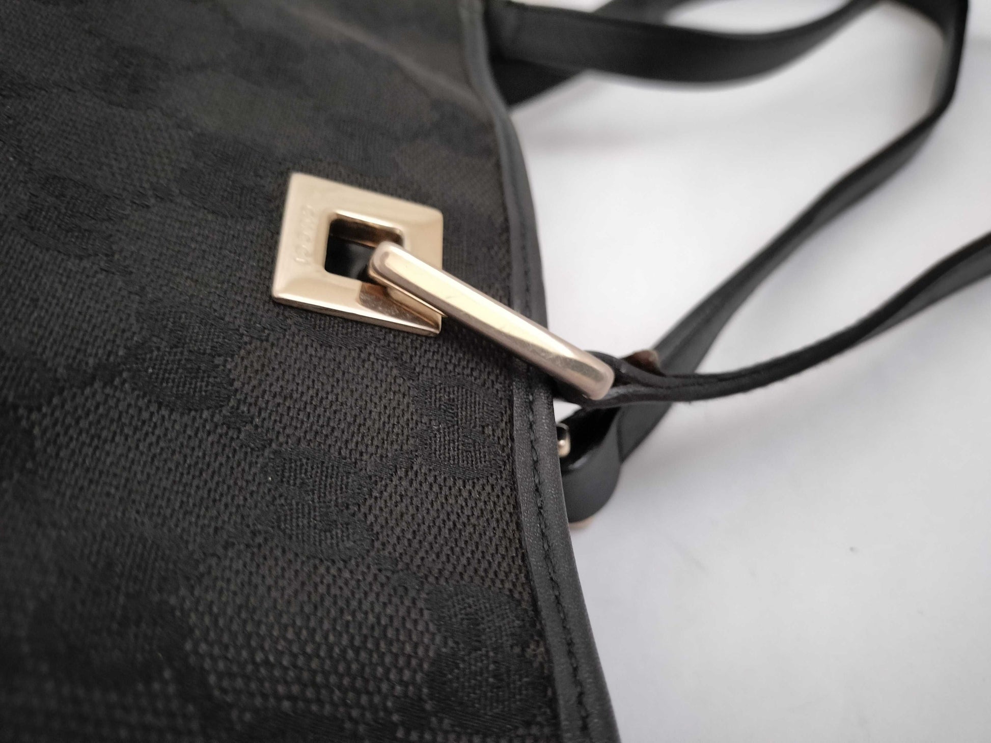 GUCCI GG Canvas GUCCI Gucci Canvas Leather Tote Bag Tote Bag