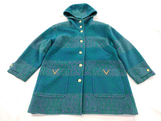 Valentino Garavani Valentino Garavani Valentino Sports Hooded Coat with V Logo, Size 38