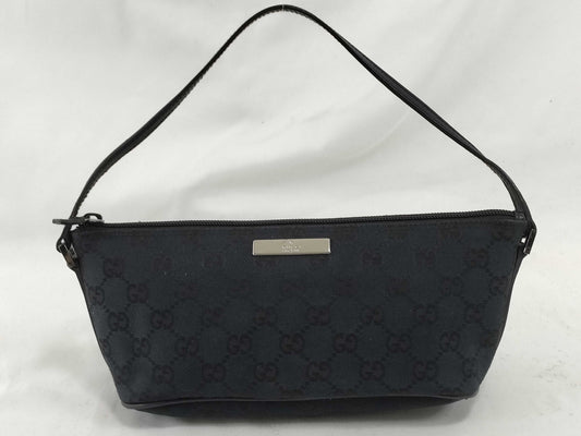 GUCCI GG Canvas GUCCI Gucci Accessory Pouch Canvas Leather Handbag