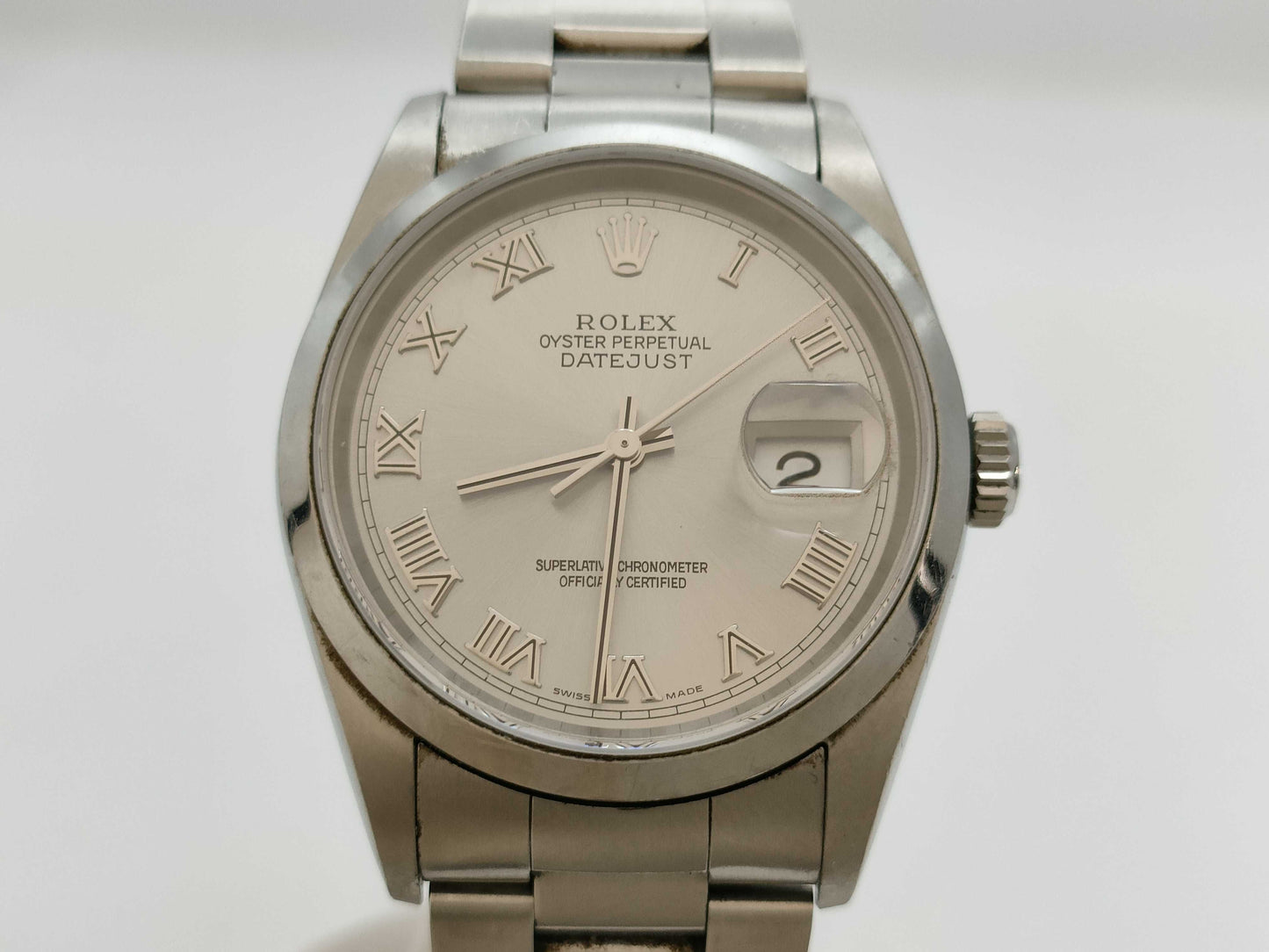 ROLEX 16200 F517473 Silver Roman Men's Watch