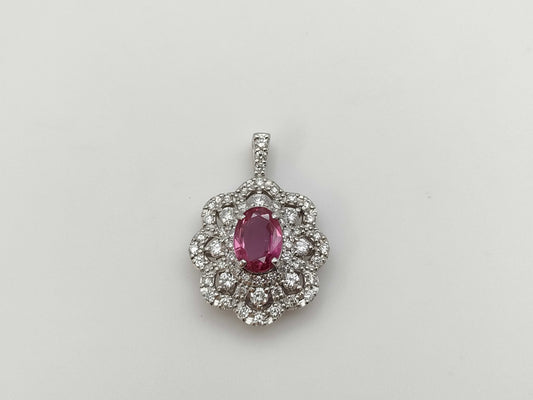 R1.183ct D1.11ct PT900 3.6g Pendant Top 