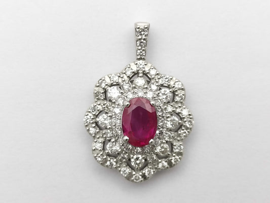 R1.00ct D1.00ct PT900 3.9g Pendant Top 