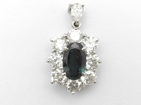AX 2.194ct D 2.496ct/0.208ct PT900 6.3g Pendant Top 