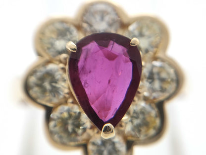R1.147ct D2.01ct K18 6.2g Ring 