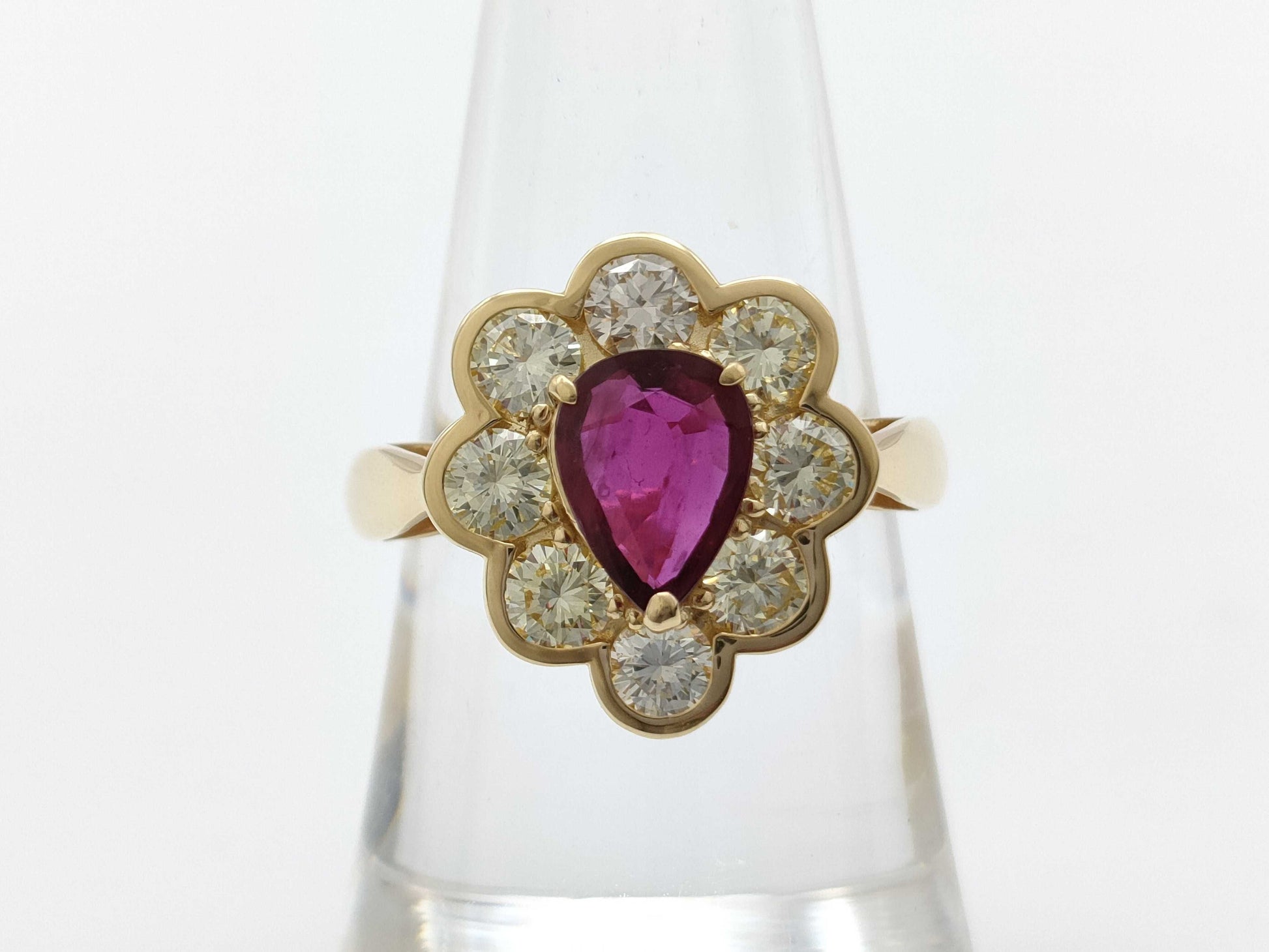 R1.147ct D2.01ct K18 6.2g Ring 