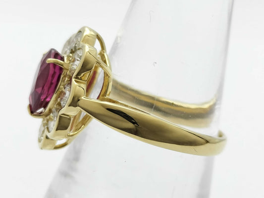 R1.893ct D1.99ct K18 6.3g Ring 