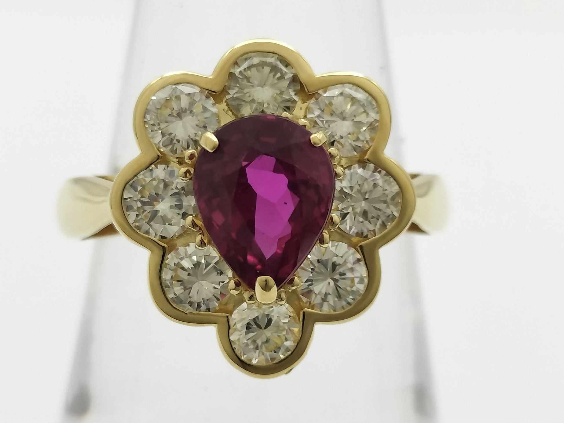 R1.893ct D1.99ct K18 6.3g Ring 