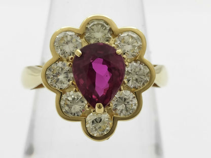 R1.893ct D1.99ct K18 6.3g Ring 