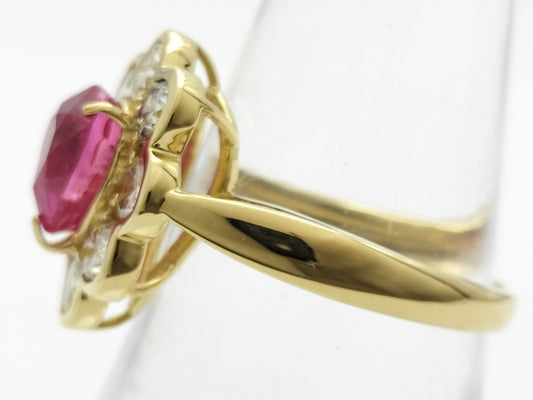 R2.040ct D2.00ct K18 6.4g Ring 