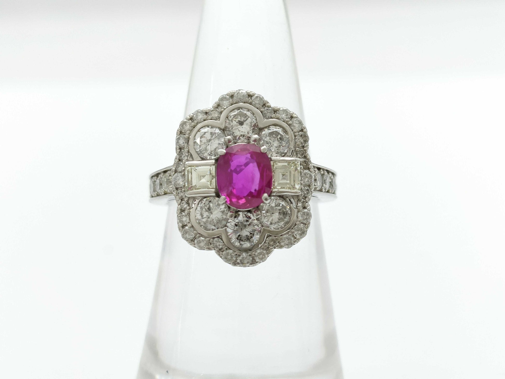 R1.04ct D2.67ct PT900 8.9g Ring 