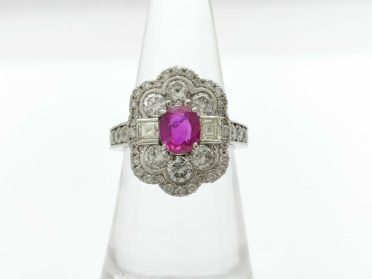 R1.04ct D2.67ct PT900 8.9g Ring 