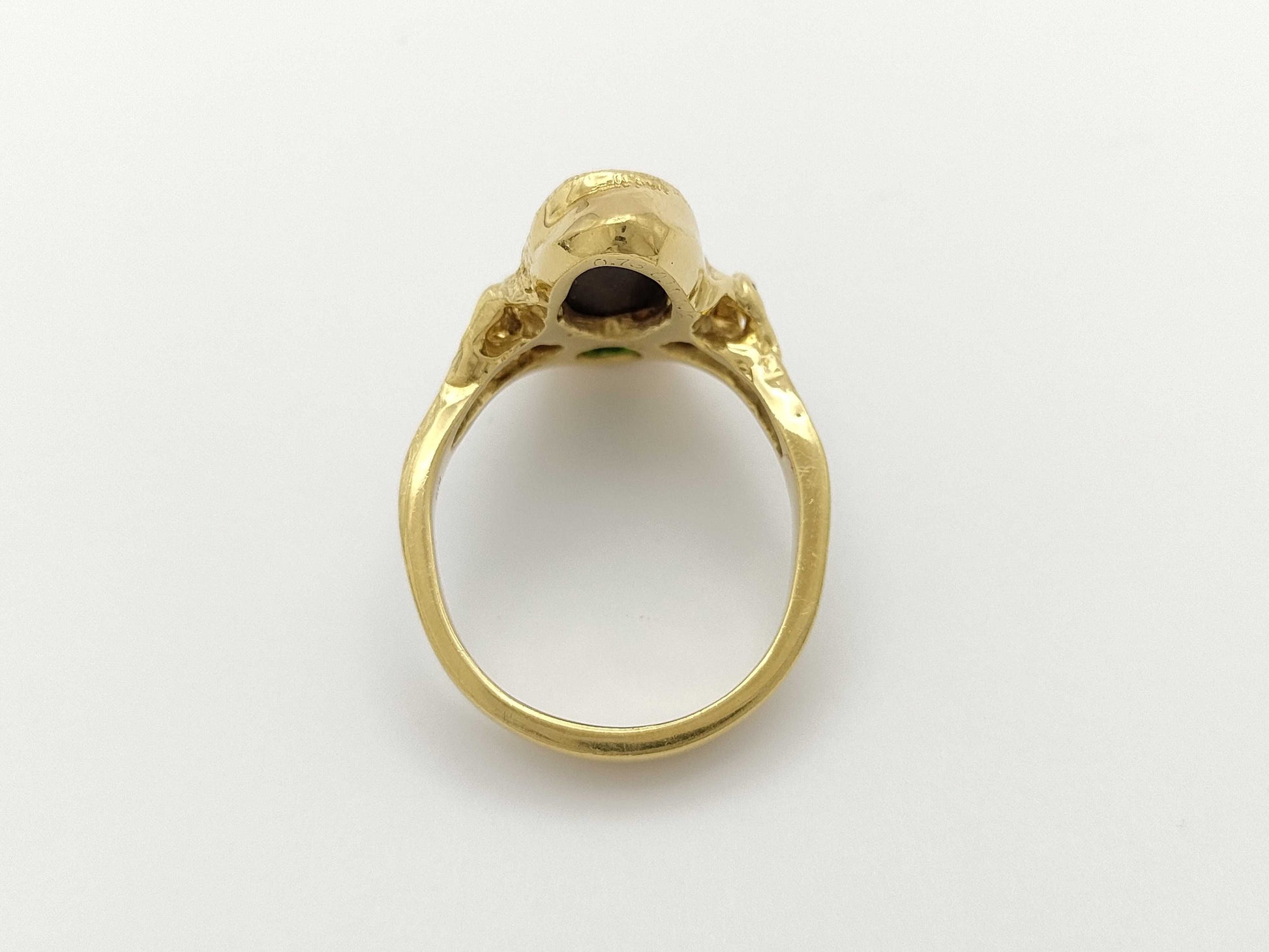 Opal, Diamond, and 18K Gold Ring 