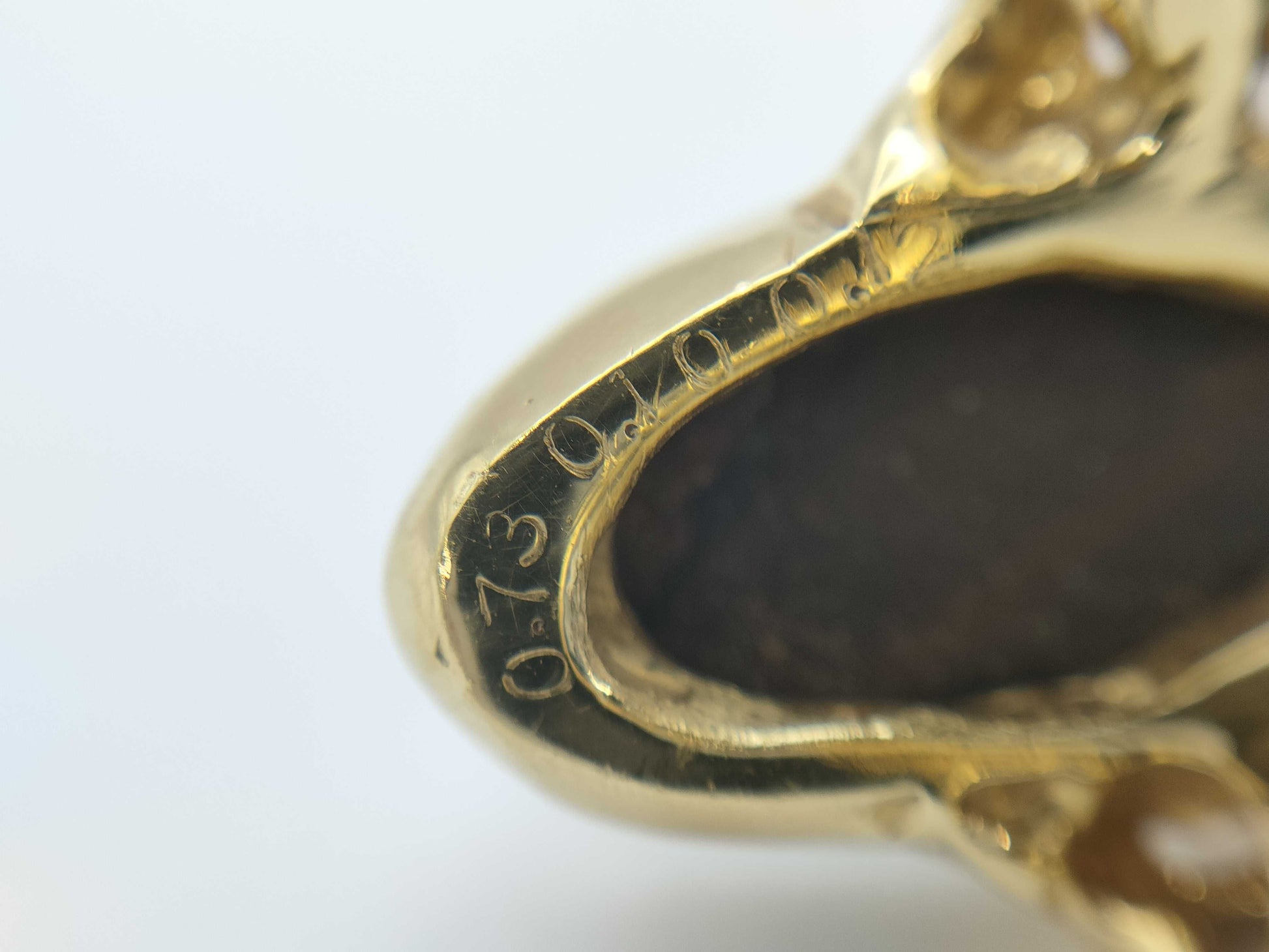 Opal, Diamond, and 18K Gold Ring 