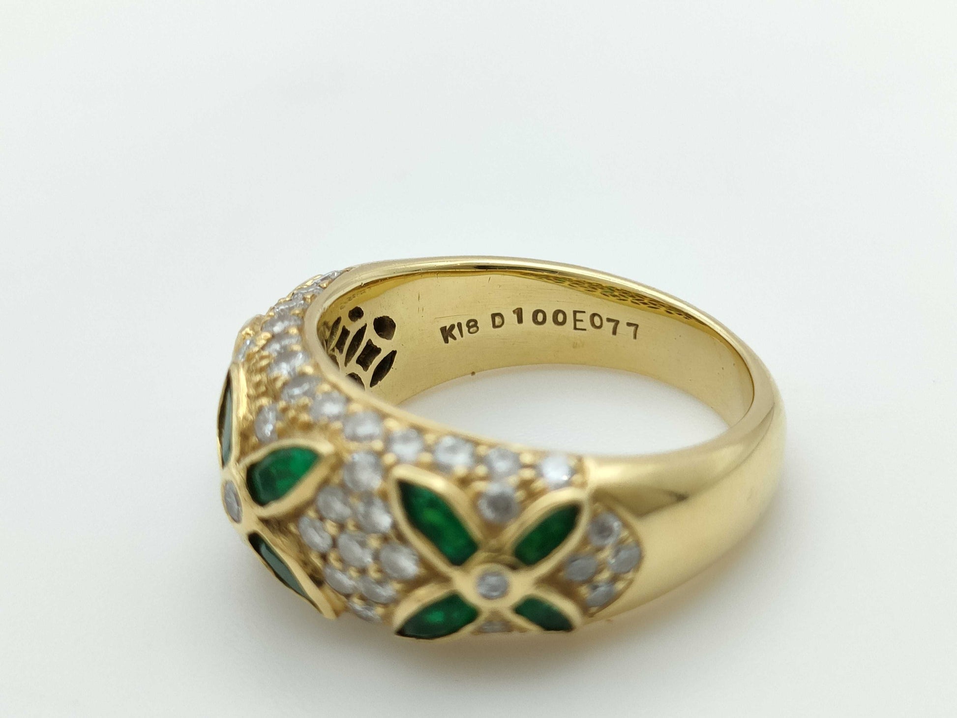 E0.77ct D1.00ct K18 8.2g Ring 