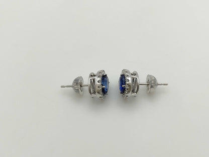 S0.97/0.74ct D0.12/0.12ct PT900 2.9g Earrings 