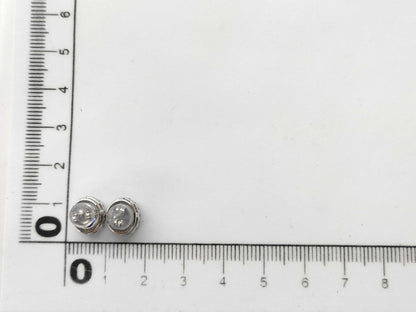 S0.97/0.74ct D0.12/0.12ct PT900 2.9g Earrings 
