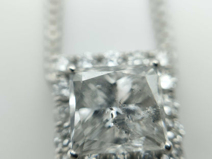 D0.983/0.16ct PT900/850 4.1g Necklace 