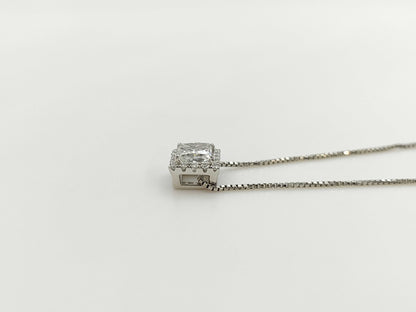 D0.983/0.16ct PT900/850 4.1g Necklace 