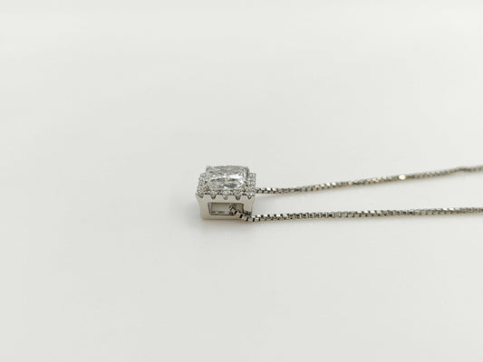 D0.983/0.16ct PT900/850 4.1g Necklace 