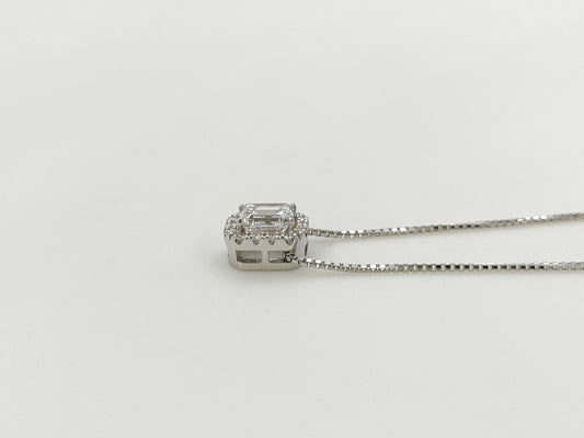 D0.717ct FD0.10ct PT900/850 4.2g Necklace 