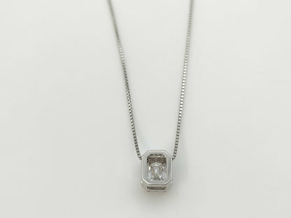 D0.717ct FD0.10ct PT900/850 4.2g Necklace 
