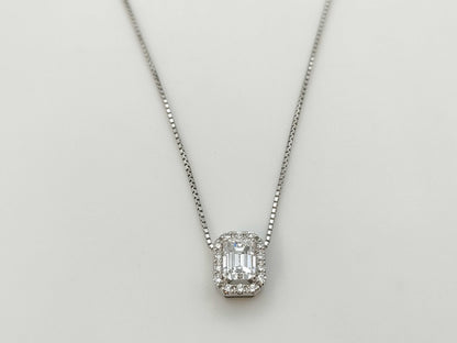 D0.717ct FD0.10ct PT900/850 4.2g Necklace 