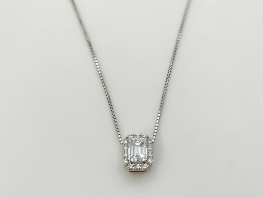 D0.717ct FD0.10ct PT900/850 4.2g Necklace 