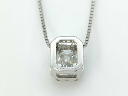 D0.717ct FD0.10ct PT900/850 4.2g Necklace 