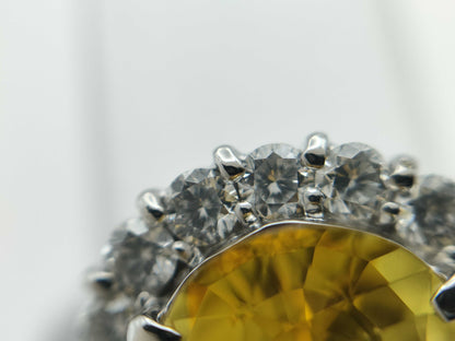 Colored Stone 3.51ct D0.62ct PT900 9.0g Ring 