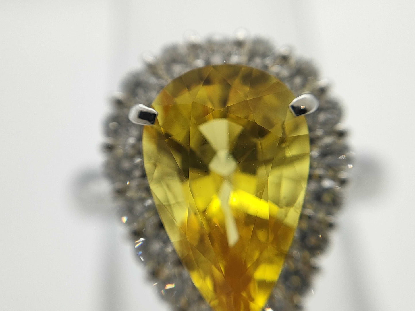 Colored Stone 3.51ct D0.62ct PT900 9.0g Ring 