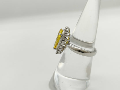 Colored Stone 3.51ct D0.62ct PT900 9.0g Ring 