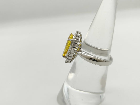 Colored Stone 3.51ct D0.62ct PT900 9.0g Ring 