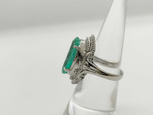 E7.09ct D1.18ct PT900 12.3g Ring 