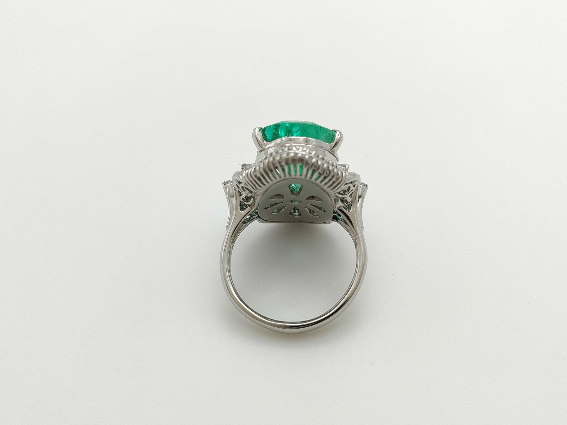 E7.09ct D1.18ct PT900 12.3g Ring 