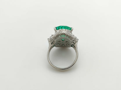 E7.09ct D1.18ct PT900 12.3g Ring 
