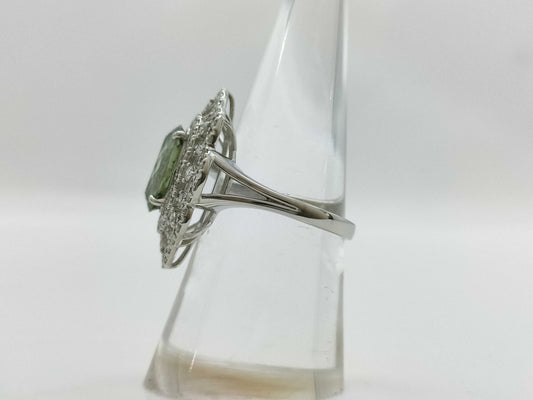 AX 2.857ct D 0.76ct PT950 8.3g Ring 