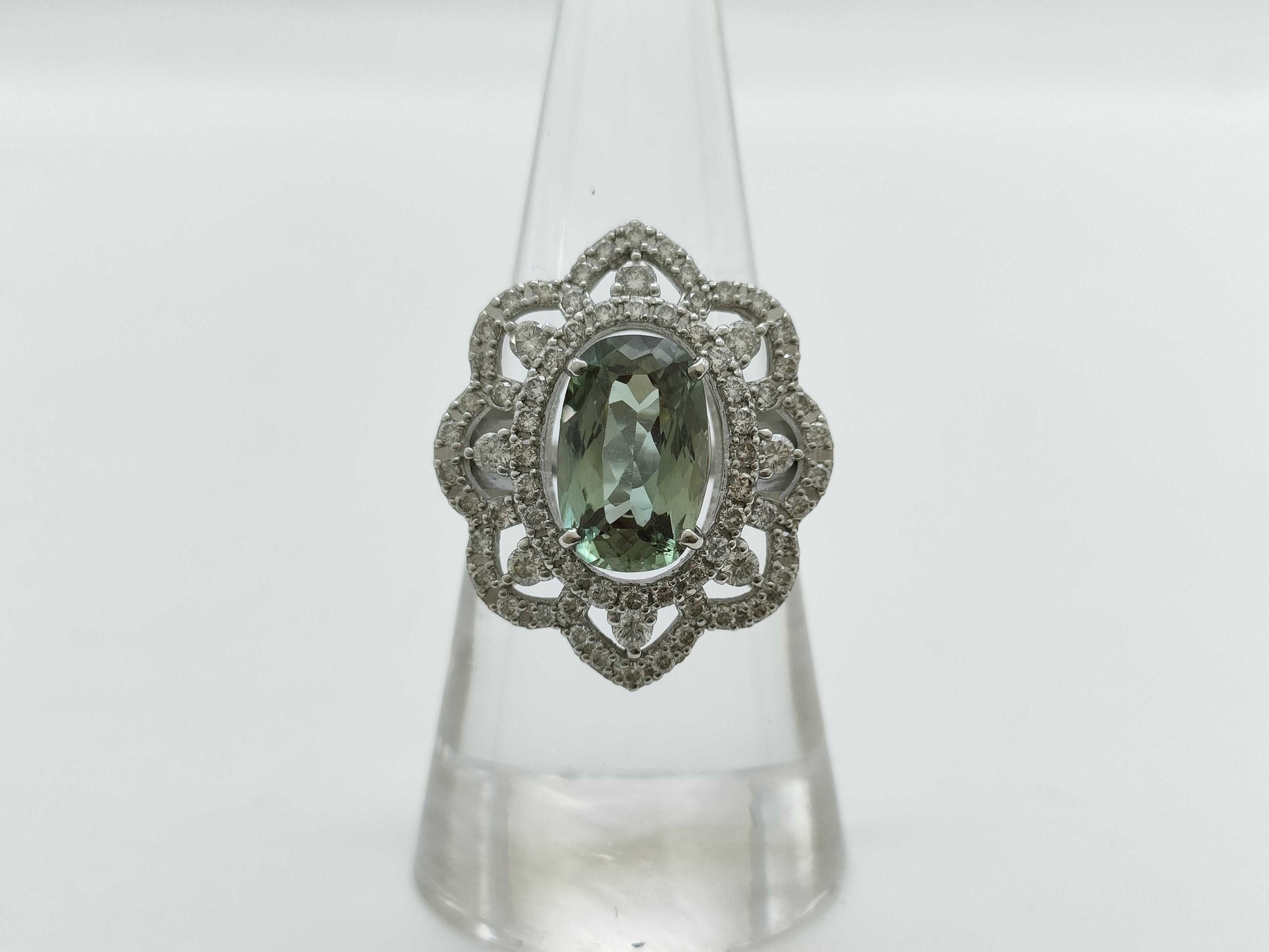 AX 2.857ct D 0.76ct PT950 8.3g Ring 