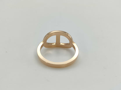 HERMES Contour #51 Diamond PG Au750 3.4g Ring 
