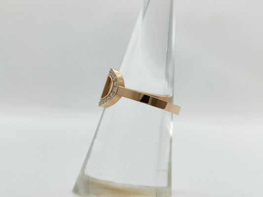 HERMES Contour #51 Diamond PG Au750 3.4g Ring 